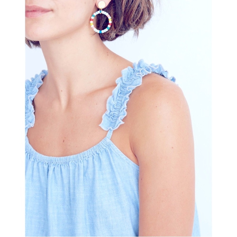 Madewell Denim Camisole ruffled straps 3/$15